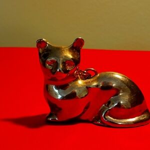 Vintage 925 Sterling Silver Cat Pendent